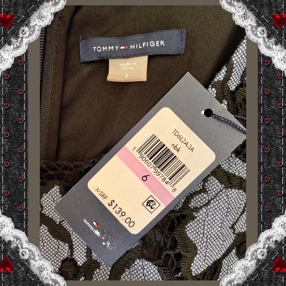 Tommy Hilfiger Lace Overlay Fir & Flare Dress - Picture 11 of 11